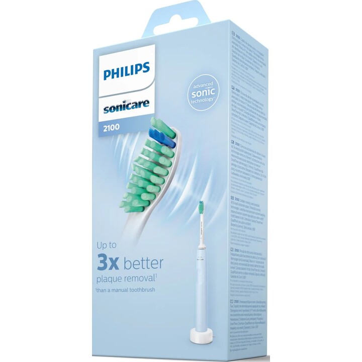 Philips 2100 series HX3651/12 cepillo eléctrico para dientes Adulto Cepillo dental sónico, color Azul/Blanco