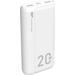 SILICON POWER QS15 Powerbank Batterie externe 20000 mAh 2x USB QC 3.0 1x USB-C PD (SP20KMAPBKQS150W) Blanc
