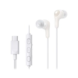 Fones de ouvido intra-auriculares com fio JVC HA-FR9UC para chamadas/música USB tipo C, branco