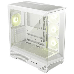 Boîtier MSI Mag Pano 130R Pz blanc, 3 x 2,5" + 2 x 2,5"/3,5", 3 x 120 mm + 1 x 120 mm (Argb), 2 x USB 3.2 + 1 x U