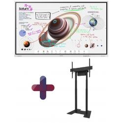 Tableau de conférence Samsung Flip Pro WM75B 190,5 cm 75 pouces + support motorisé Neomounts BL55-875BL1 réglable en hauteur
