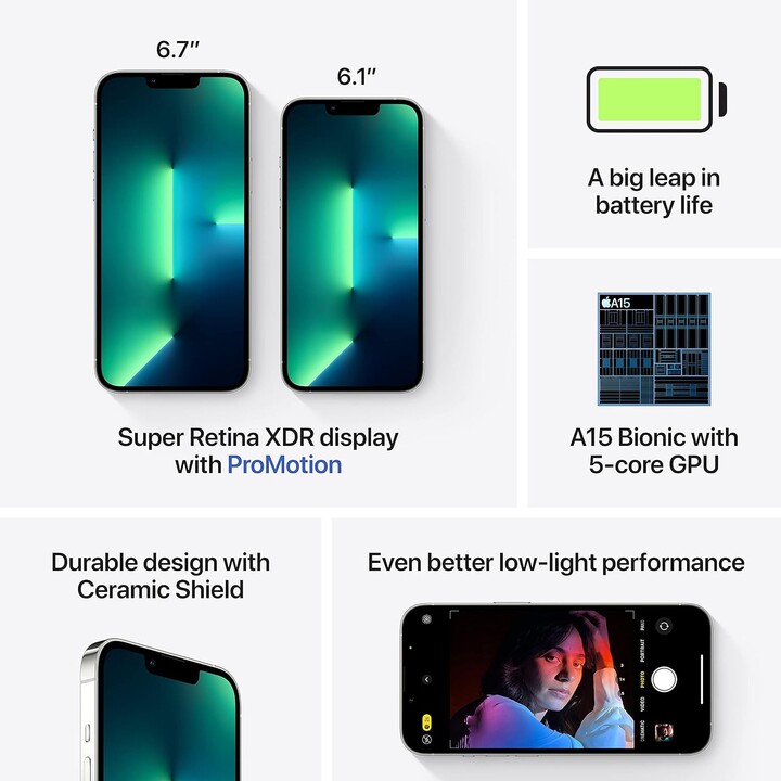 Smartphone Apple iPhone 13 Pro Max 128GB Starlight reformado