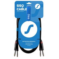SSQ JSJS1 SS-1456 Cable 2x Jack Stereo - 2x Jack Stereo 1 m Negro
