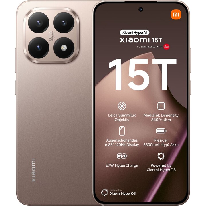 Xiaomi 15T 5G, 12GB 256GB, 6.83 AMOLED, Leica Camera 50MP, Gold