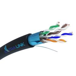 Extralink CAT5E FTP (F/UTP) V2 OUTDOOR TWISTED PAIR 100M cable de red Negro F/UTP (FTP)