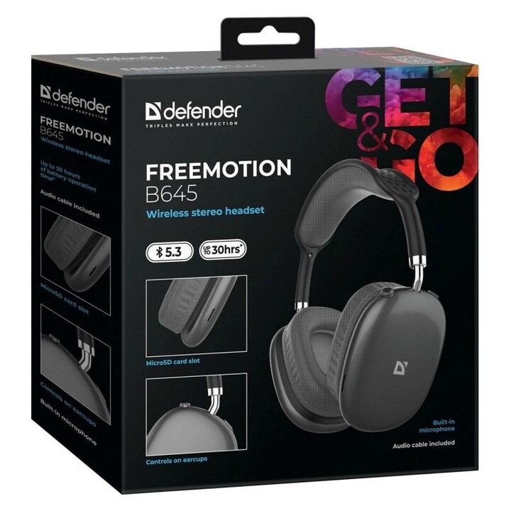 CUFFIE DEFENDER BLUETOOTH FREEMOTION B645 NERO