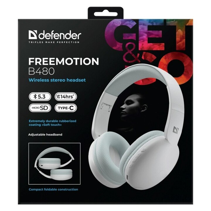 Defender Bluetooth-Over-Ear-Kopfhörer Freemotion B480 weiß 63481