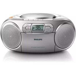 Rádio CD Philips AZ127/12/ 2W/ Com fio/ Alimentado por bateria/ Cinza