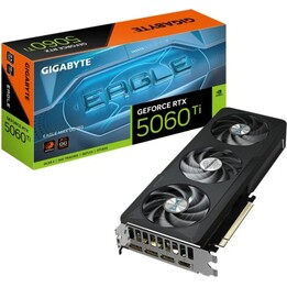 Tarjeta gráfica activa Gigabyte Nvidia GeForce RTX 5060 Ti 2617 MHz, 16GB GDDR7 de 128 bits, PCI Express 5.0 | Gv-