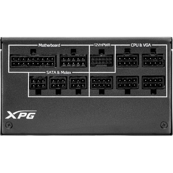 Fuente de alimentación Adata de 1000 vatios, eficiencia MTBF 80 Plus Platinum, 125 000 horas Cybercore II 1000P-BKCEU