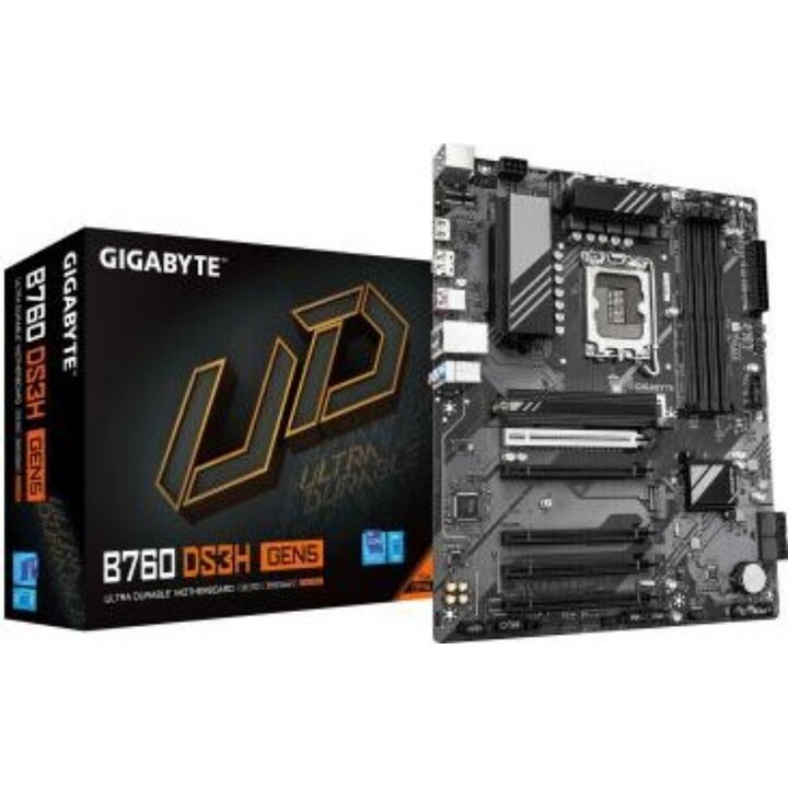 Gigabyte Intel B760 Express Motherboard Lga1700 ATX DDR5 Speicher 4 Speichersteckplätze B760Ds3Hgen5