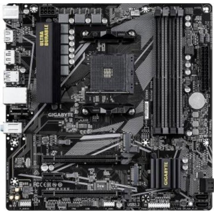 Placa base Gigabyte AMD B550 SAM4 Micro-ATX con memoria DDR4 y 4 ranuras de memoria B550MDS3HR2