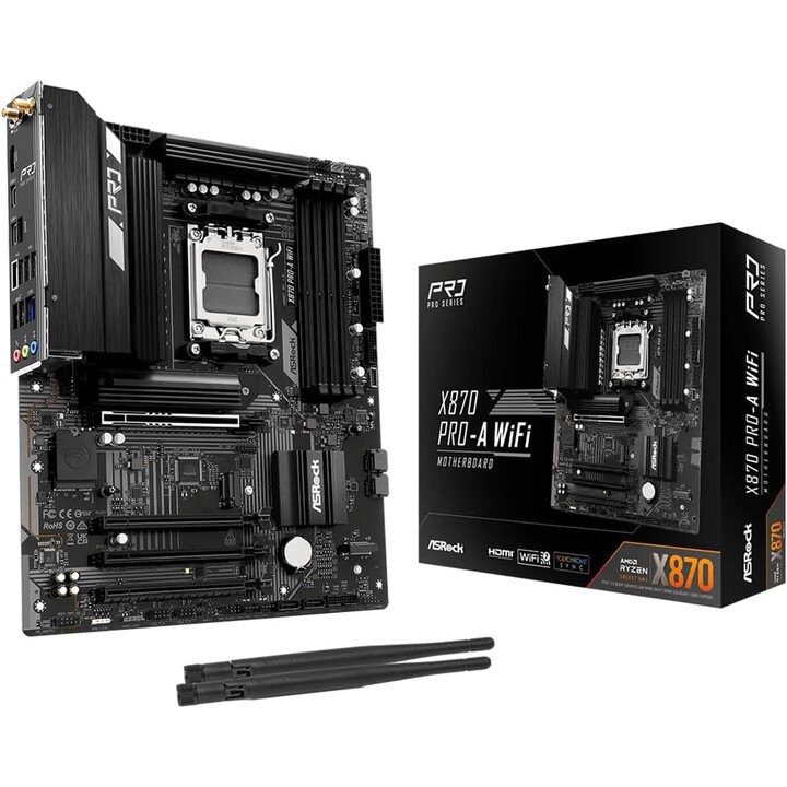 Asrock Amd X870 Sam5 Atx Motherboard DDR5 Memória 4 Slots X870Pro-Awifi