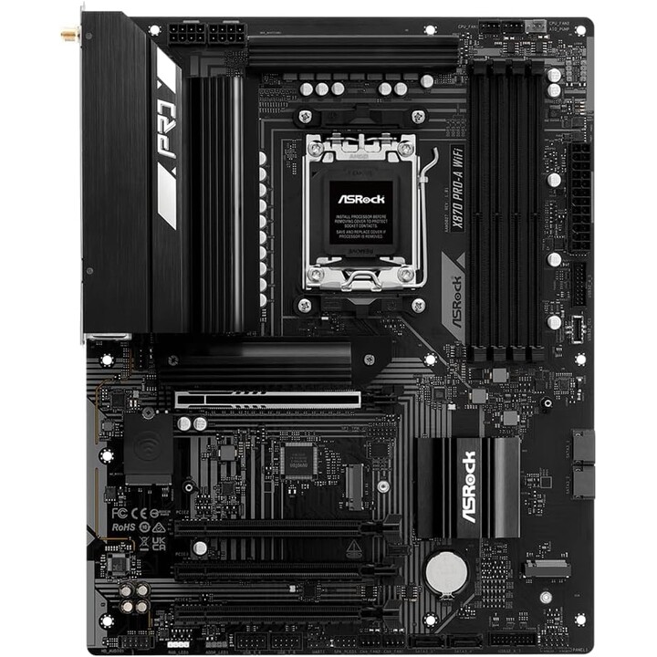 Asrock Amd X870 Sam5 Atx Motherboard DDR5 Memória 4 Slots X870Pro-Awifi