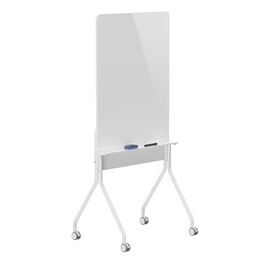 Lavagna mobile cancellabile a secco Ergo Office, orientamento verticale, bianca, monofacciale, con ripiano, dimensioni della lav