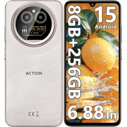 IIIF150 Ação A5 Pro, 3 GB 256 GB, Unisoc T603, 5100mAh, 10W, titânio natural