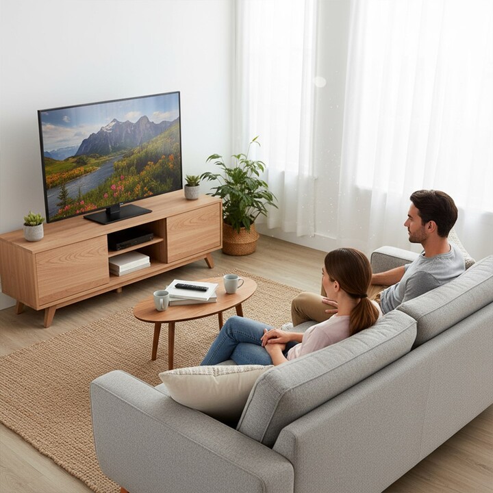Supporto TV universale Maclean, per mobile RTV, staffa, max. 40 kg, max. VESA 400x400, regolazione altezza e inclinazione, per T
