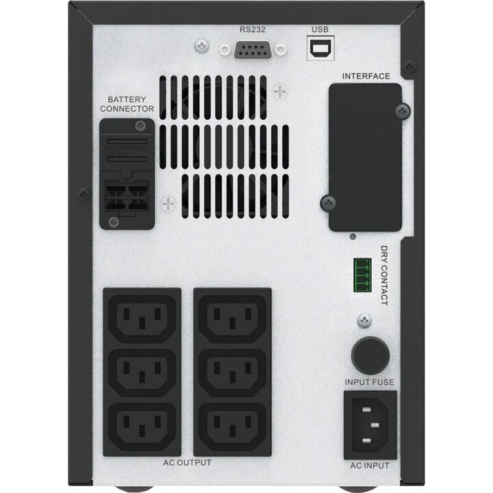 APC Easy UPS 1 Ph Line Interactive, 1000VA, Tower, 230V, 6 IEC C13 outlets, AVR, Dry Contact, LCD, W/O Network Card support