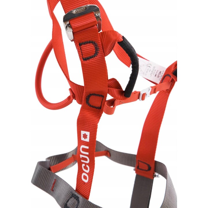 Arnés de escalada para niños Ocun Mojo - rojo/gris