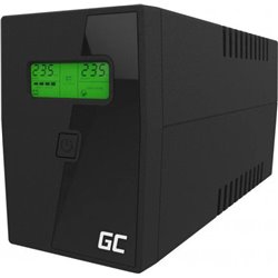 Green Cell UPS01LCD uninterruptible power supply (UPS) Line interactive 600 VA 360 W 2 AC outlets