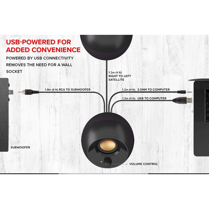 Creative Pebble Plus Negro