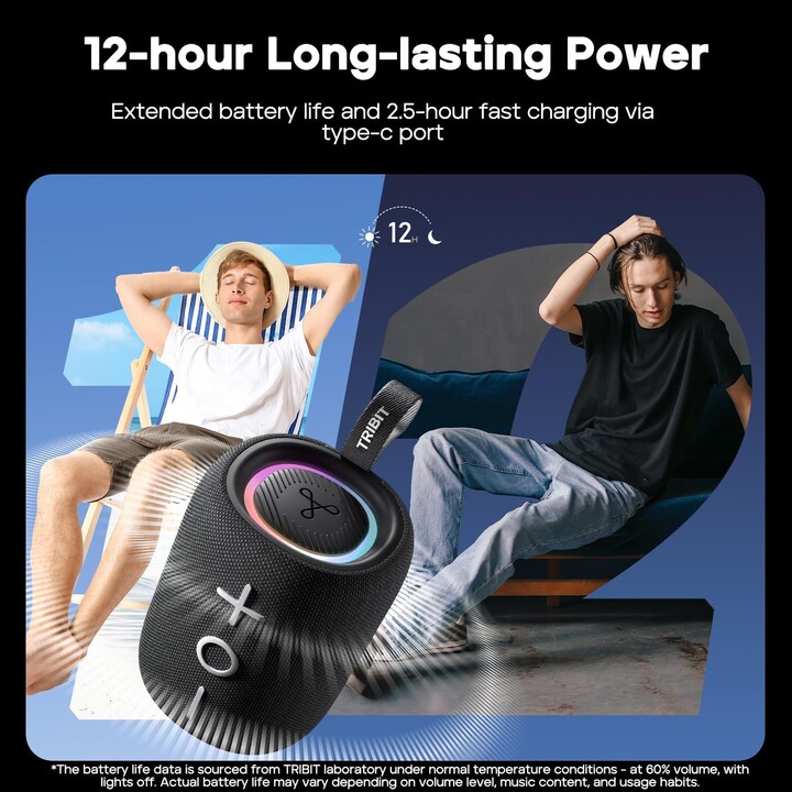 Tribit StormBox Mini+ 12W Bluetooth v5.4 Negro