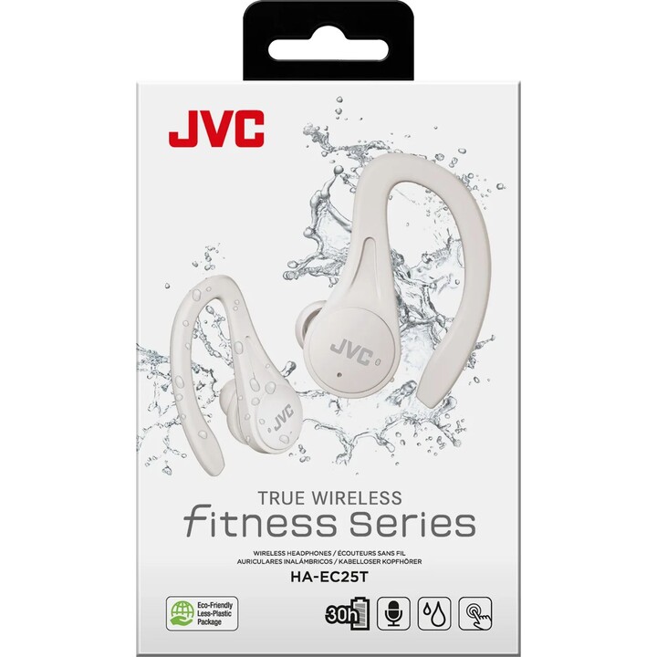 JVC True Wireless Sport – kabellose Kopfhörer mit vollständiger Sicherheit, leicht und kompakt, weiß