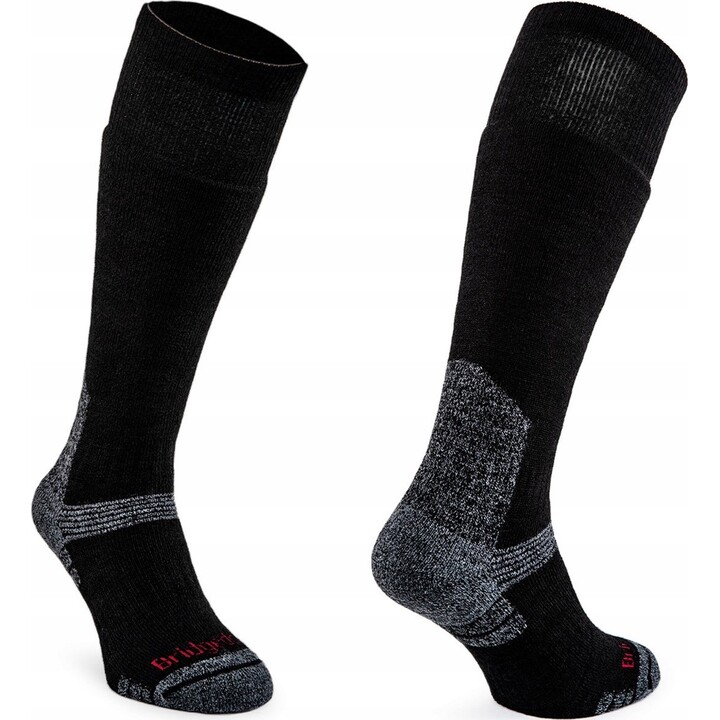Calcetines altos Bridgedale Explorer Heavy Merino P Knee High Alpine - Negro