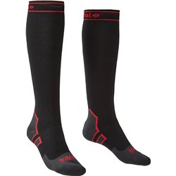 Chaussettes imperméables Bridgedale StormSock Heavy Knee - noir/rouge