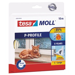 Cintas de sellado tesa perfil P 9 mm x 10 m blancas