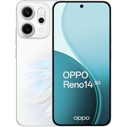 Oppo Reno14 5G, 12GB 512GB, 6.59 AMOLED, 50MP, IP69, fast charging, 80W, Opal White