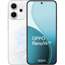 Oppo Reno14 5G, 12GB 256GB, 6.59 AMOLED, 50MP, IP69, carga rápida, 80W, Blanco Ópalo