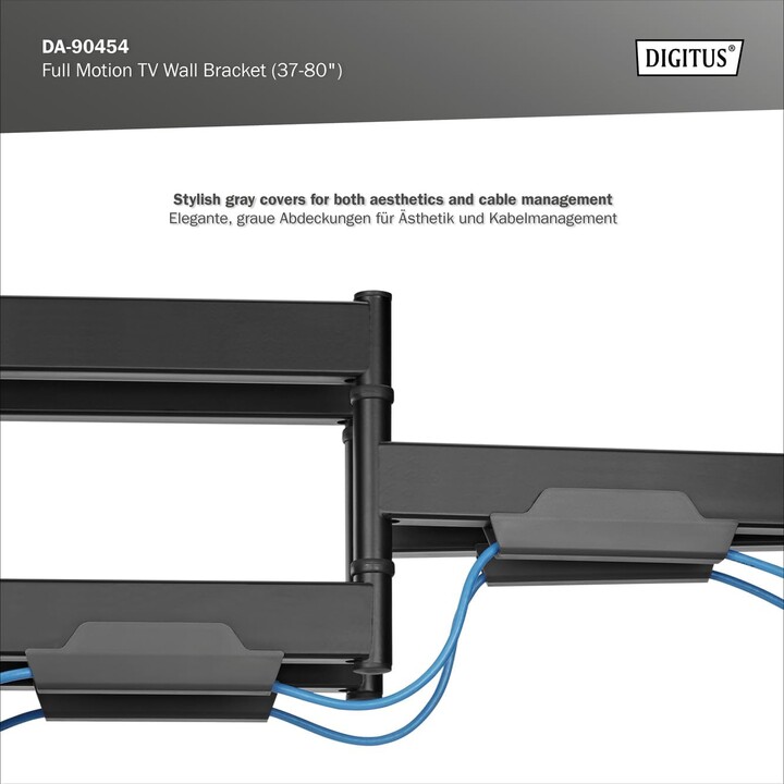 Supporto a parete Digitus per TV Full Motion (37-80")
