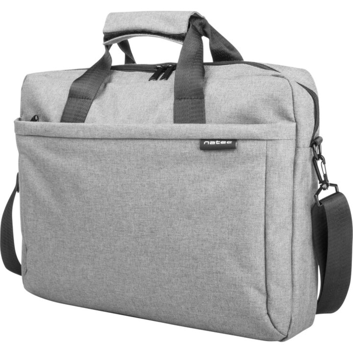 NATEC Mustela Notebooktasche 39,6 cm (15.6 Zoll) Messengerhülle Grau