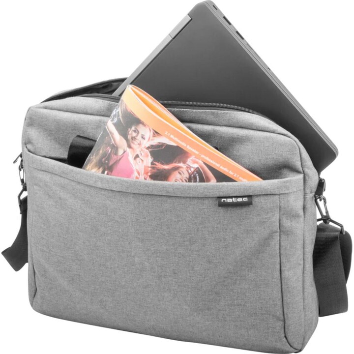 NATEC Mustela Notebooktasche 39,6 cm (15.6 Zoll) Messengerhülle Grau