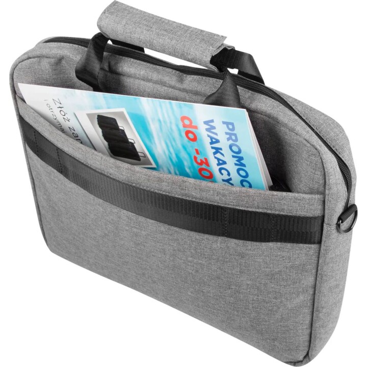 NATEC Mustela Notebooktasche 39,6 cm (15.6 Zoll) Messengerhülle Grau