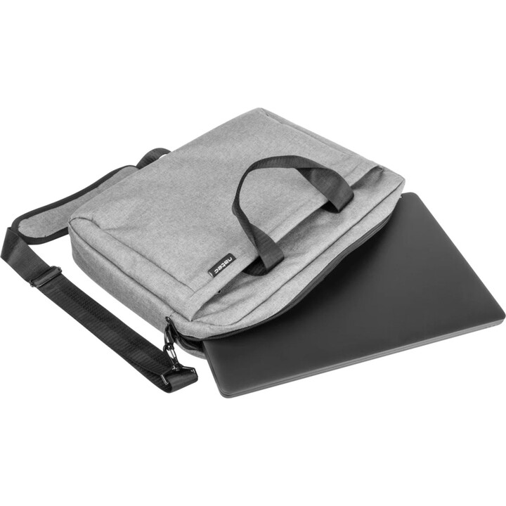 NATEC Mustela Notebooktasche 39,6 cm (15.6 Zoll) Messengerhülle Grau