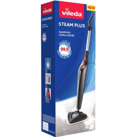Vileda Steam Plus 3.0 Steam Mop for Floor Cleaning Black
