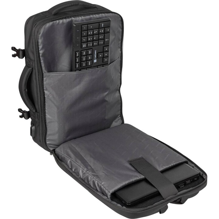 Mochila para portátil 17.3" de 28 litros Natec Camel Pro negra NTO-2116