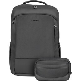 Mochila Natec Kudu Plus Para Portátil Hasta 15.6" Negra Con Organizador 16 Litros