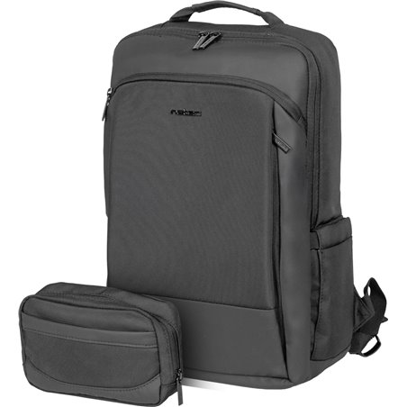 MOCHILA NATEC KUDU PLUS PARA PORTÁTIL COM ORGANIZADOR PRETO 15,6" 16 L