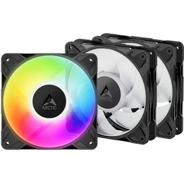 Arctic P12 Pro PWM 12 cm Case Fan with A-Rgb Lighting, Pack of 3 Units, Black