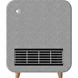 Stylies Apus/Cop002777 Chauffe-ventilateur avec thermostat réglable et taille compacte, gris