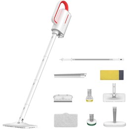 Aspirador a vapor Xiaomi Deerma ZQ610 con cabezales de cepillo 5 en 1 Blanco Naranja