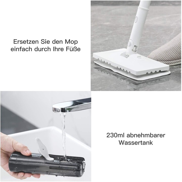 Aspirador a vapor Xiaomi Deerma ZQ610 con cabezales de cepillo 5 en 1 Blanco Naranja