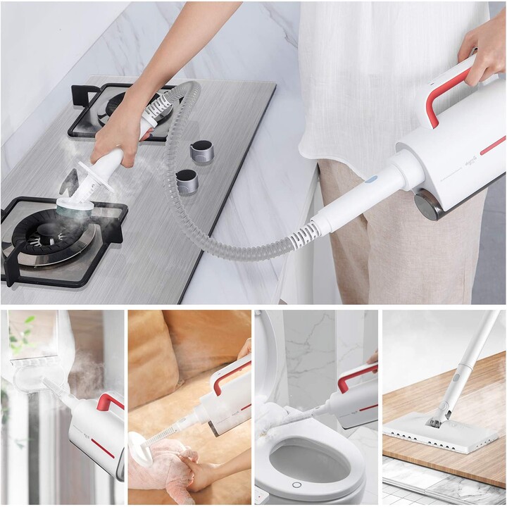 Aspirador a vapor Xiaomi Deerma ZQ610 con cabezales de cepillo 5 en 1 Blanco Naranja