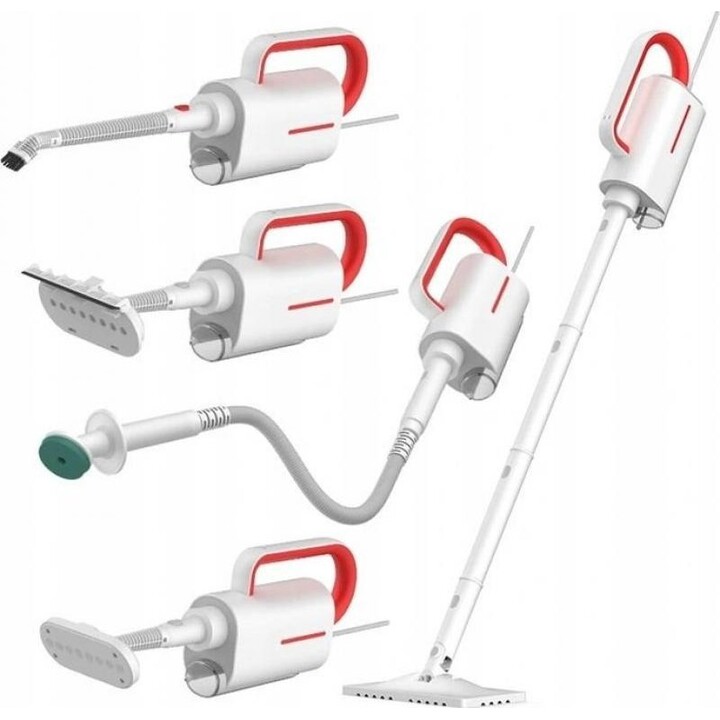 Aspirador a vapor Xiaomi Deerma ZQ610 con cabezales de cepillo 5 en 1 Blanco Naranja