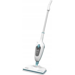 Black+Decker FSMH13E10, Dampfmopp 1300W mit 380ml Tank für Bodenreinigung und Tiefenreinigungssystem, Weiß
