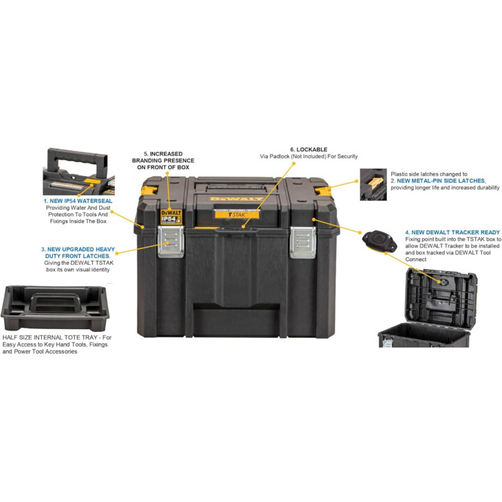 DeWALT DWST83346-1 Werkzeugkoffer Schwarz , Gelb Aluminium