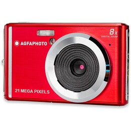 Appareil photo rouge AgfaPhoto DC5200 - 21MPx, zoom 8x, écran 2,4
